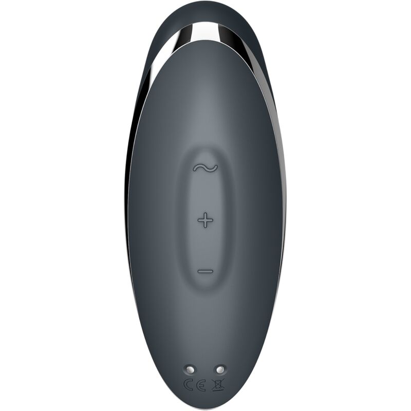 SATISFYER - TAP & CLIMAX 2 VIBRATOR & STIMULATOR GRÅ