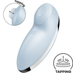 SATISFYER - TAP & CLIMAX 2 VIBRATOR & STIMULATOR BLÅ