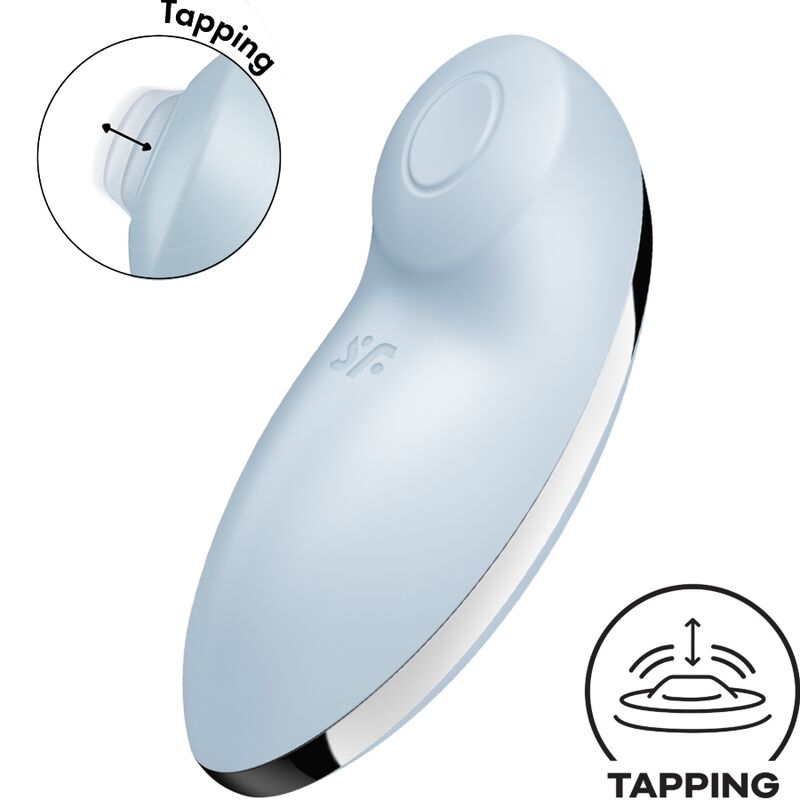 SATISFYER - TAP & CLIMAX 2 VIBRATOR & STIMULATOR BLÅ