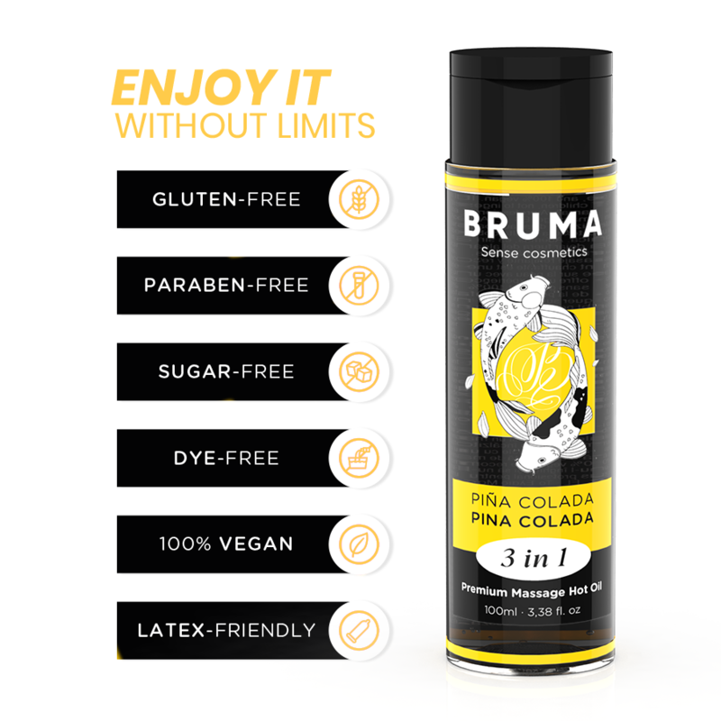 BRUMA - PREMIUM MASSAGE VARM OLIE PINA COLADA 3 I 1 - 100 ML