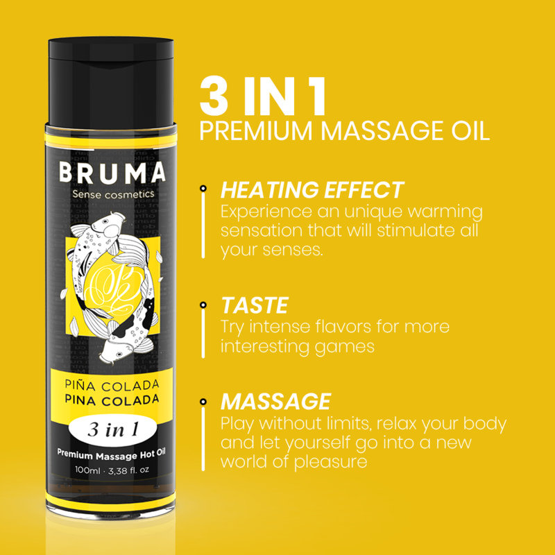 BRUMA - PREMIUM MASSAGE VARM OLIE PINA COLADA 3 I 1 - 100 ML