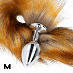 KINK - ANALPLUG STØRRELSE M 8 X 3,5 CM MED SYNTETISK HALE 40 CM BRUN