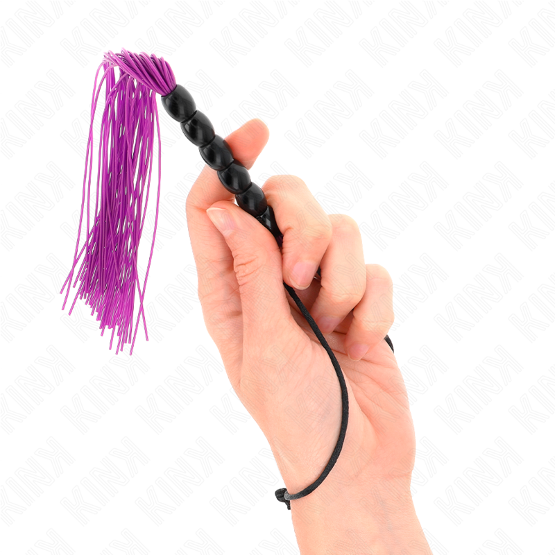 KINK - MINI SILIKONE PISK MED 6 LILLA PERLE 26 CM