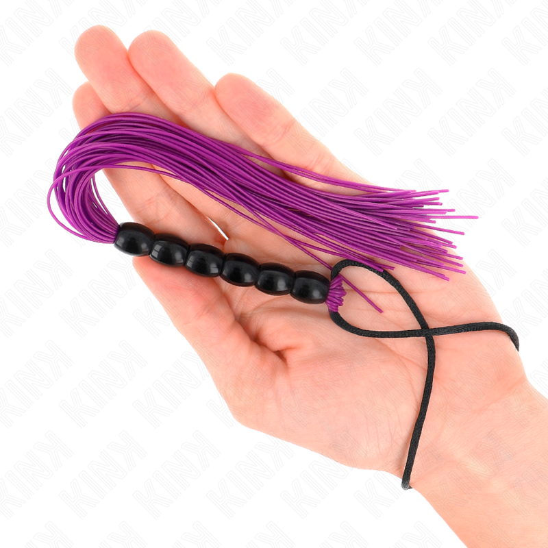 KINK - MINI SILIKONE PISK MED 6 LILLA PERLE 26 CM