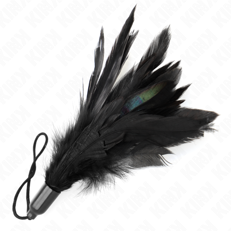 KINK - TICKLE FEATHERS MED REBHÅNDTAG PLASTBAS 15 CM