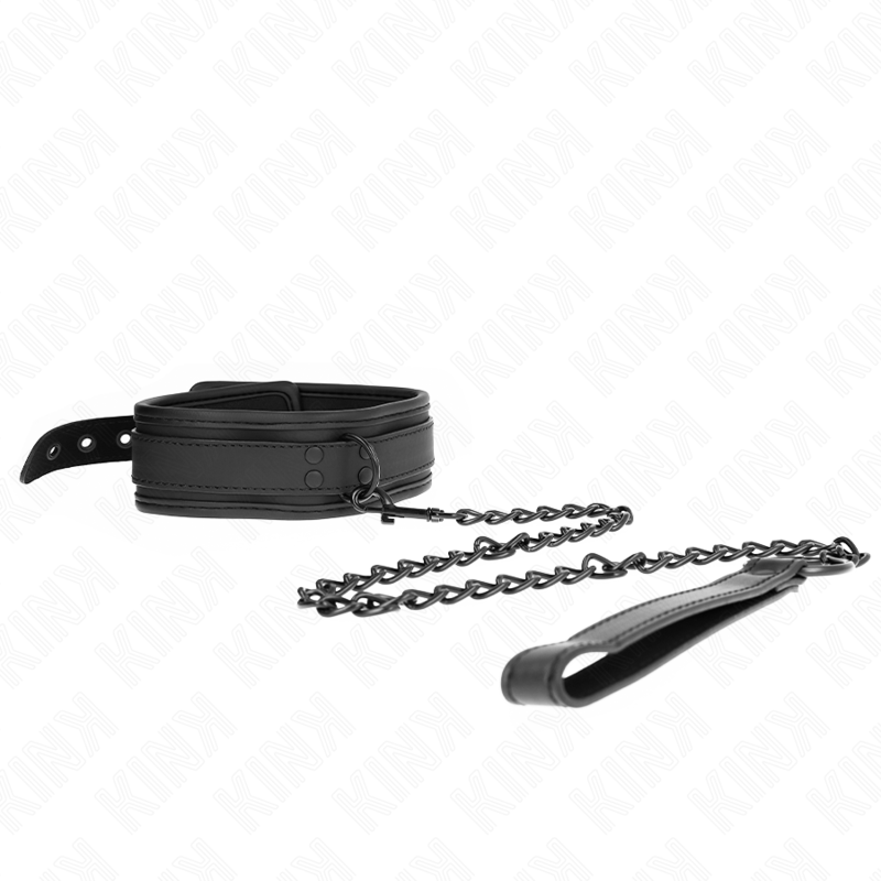 KINK - NEOPREN BONDAGE HALSVÆNG MODEL 1 MED BÆLTE 78 CM JUSTERBAR 37,5 X 49,5 CM
