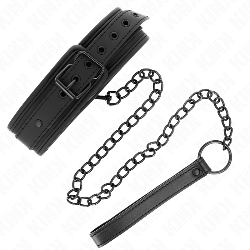 KINK - NEOPREN BONDAGE HALSVÆNG MODEL 1 MED BÆLTE 78 CM JUSTERBAR 37,5 X 49,5 CM