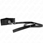 KINK - HALSKÆDE MED SNORE 116 CM MED SØLVØVNE MODEL 4 SORT JUSTERBAR 40-48 CM X 6 CM