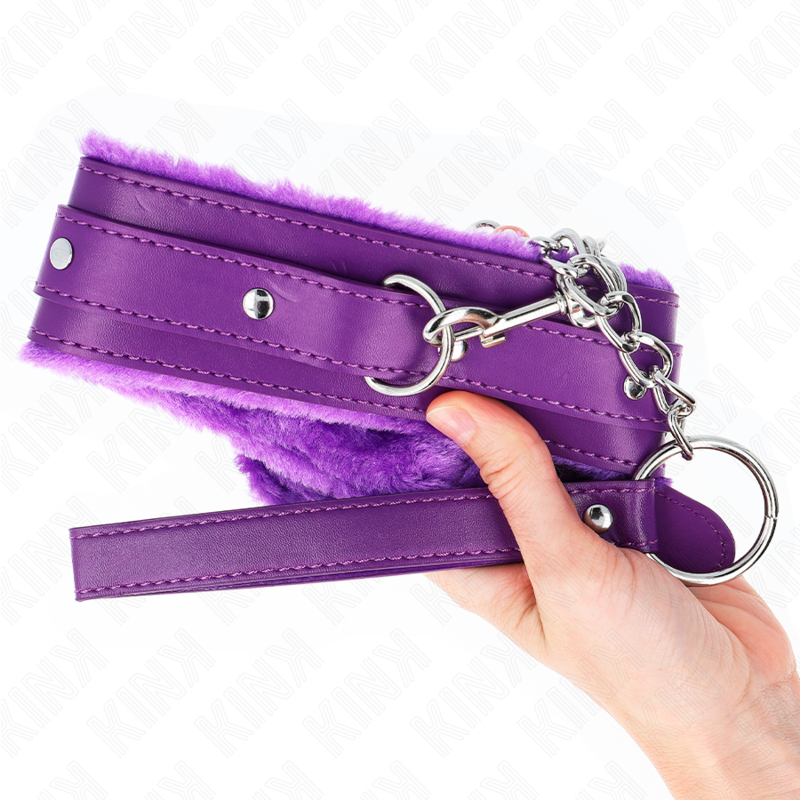 KINK - HALSBÅND MED SNORE 65 CM MED RESTRIKTIONER LILLA 36-42 CM X 5,5 CM