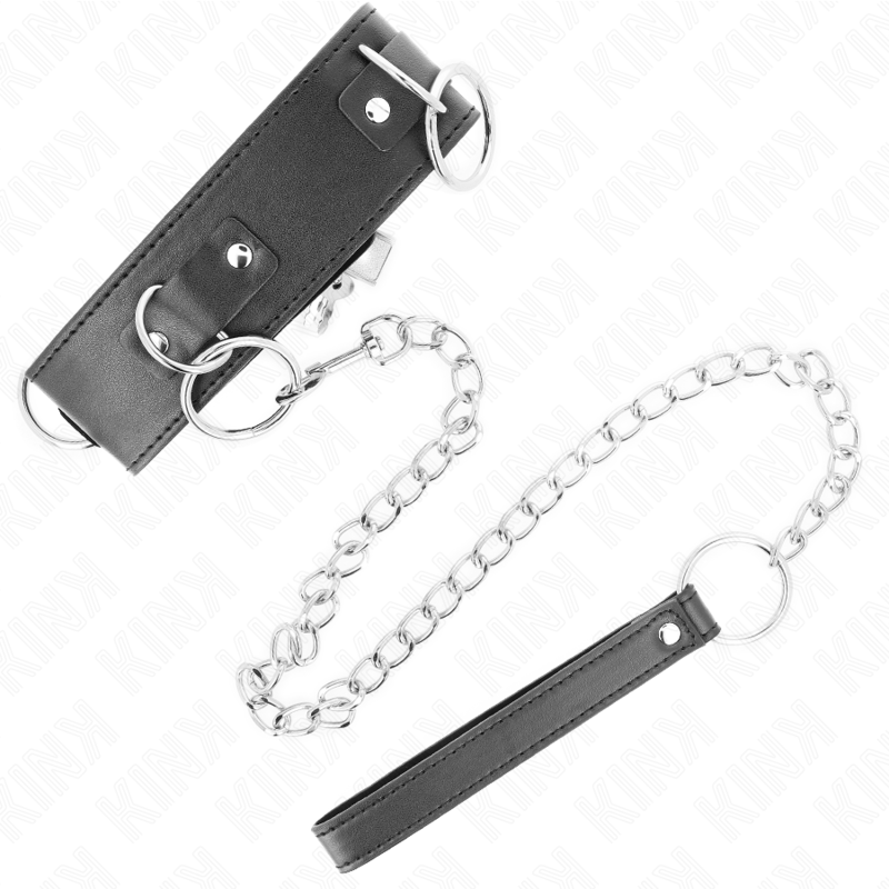 KINK - HALSKÆDE MED SNORE 65 CM 3 RINGE MODEL 2 JUSTERBAR 36-43 CM X 5 CM
