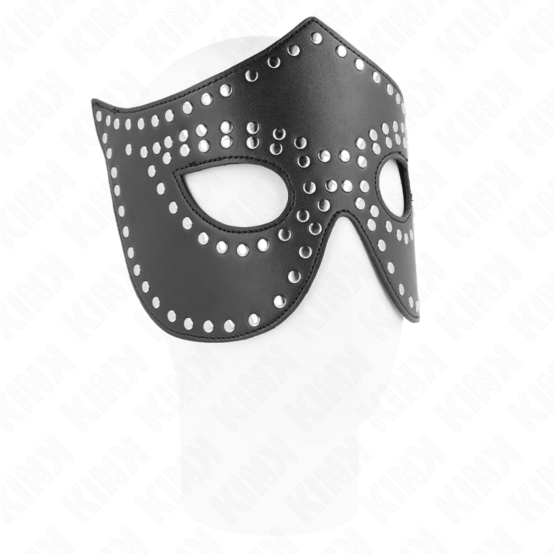 KINK - LÆDERMASKE MED NITTER MODEL 2 30 x 12 CM
