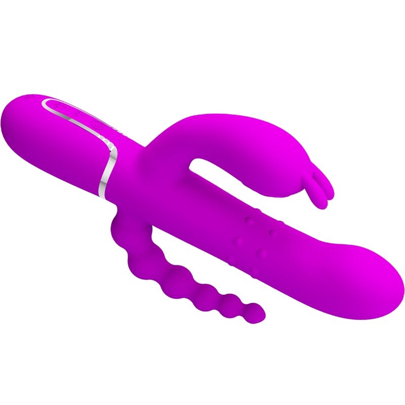 PRETTY LOVE - CAMMY TRIPLE VIBRATOR MULTIFUNKTION 4 I 1 LYSERØD
