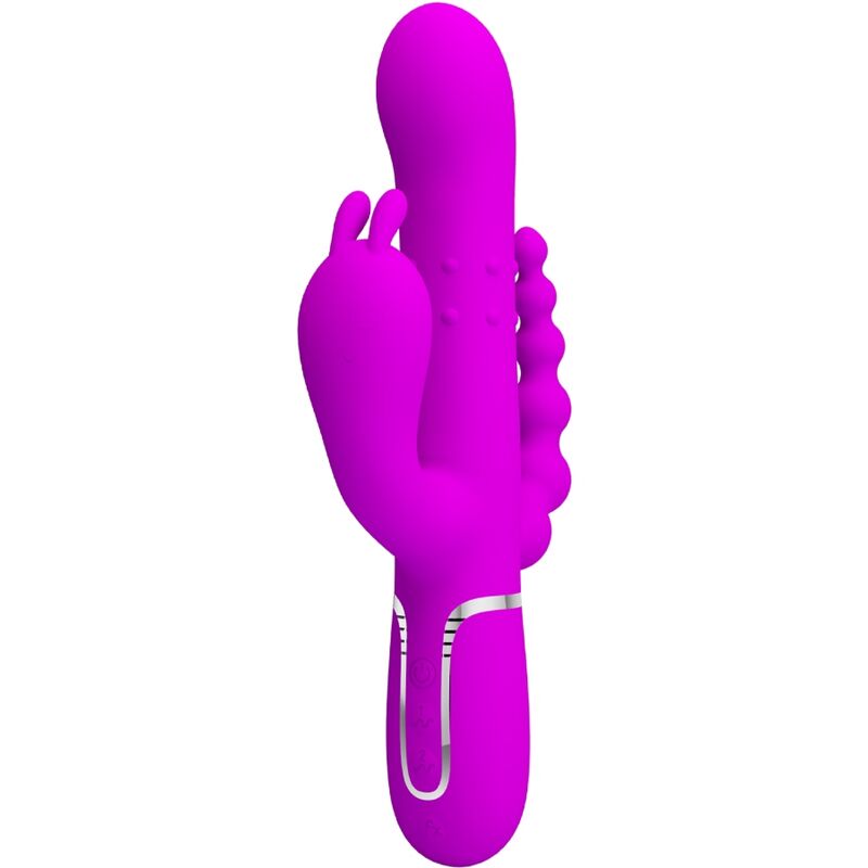 PRETTY LOVE - CAMMY TRIPLE VIBRATOR MULTIFUNKTION 4 I 1 LYSERØD