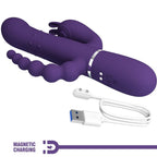 PRETTY LOVE - CAMMY TRIPLE VIBRATOR MULTIFUNKTION 4 I 1 LILLA