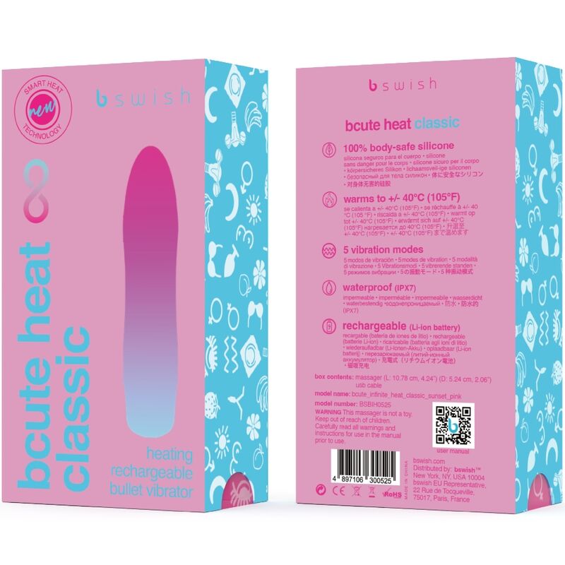 B SWISH - BCUTE INFINITE HEAT KLASSISK VARMEVIBRATOR PINK