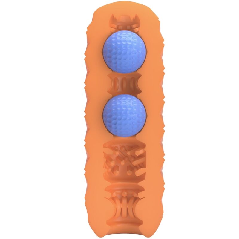 PRETTY LOVE - TWIN BALLS MANDLIG MATURBATOR ORANGE