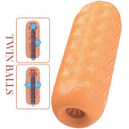 PRETTY LOVE - TWIN BALLS MANDLIG MATURBATOR ORANGE