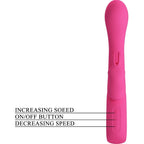 PRETTY LOVE - NOVAK KANINVIBRATOR 12 VIBRATIONER LYSERØD