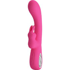 PRETTY LOVE - NOVAK KANINVIBRATOR 12 VIBRATIONER LYSERØD