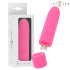 INTENSE - SYMONE USB GENOPLADELIG VIBRERINGSKUGLE 8 VIBRATIONER LYSERØD 10 X 2,2 CM