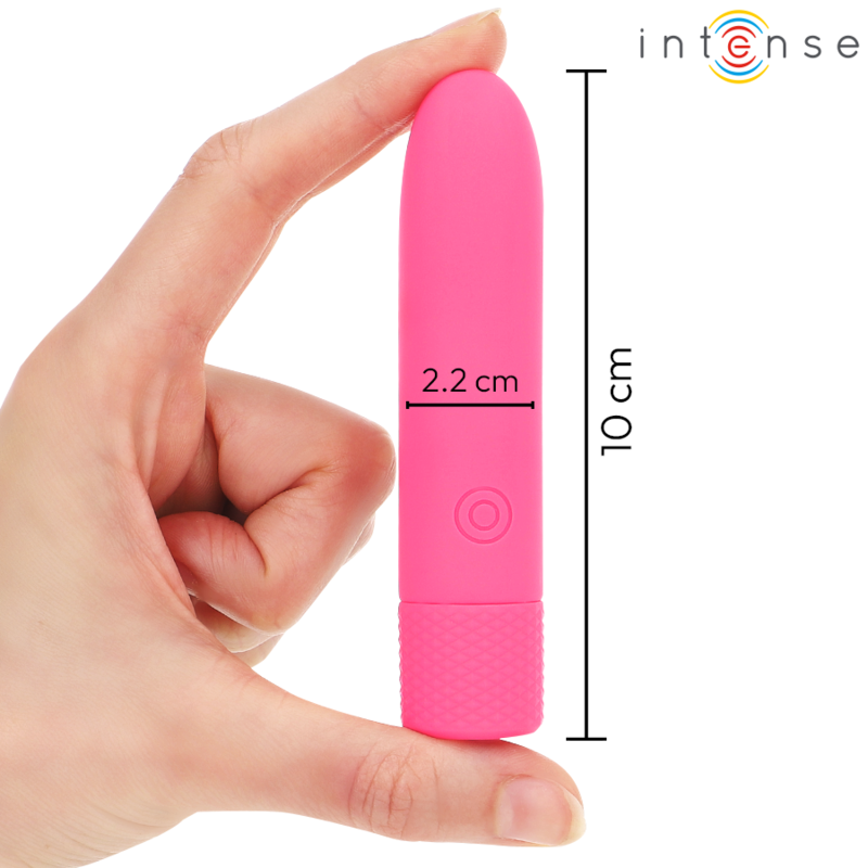 INTENSE - SYMONE USB GENOPLADELIG VIBRERINGSKUGLE 8 VIBRATIONER LYSERØD 10 X 2,2 CM