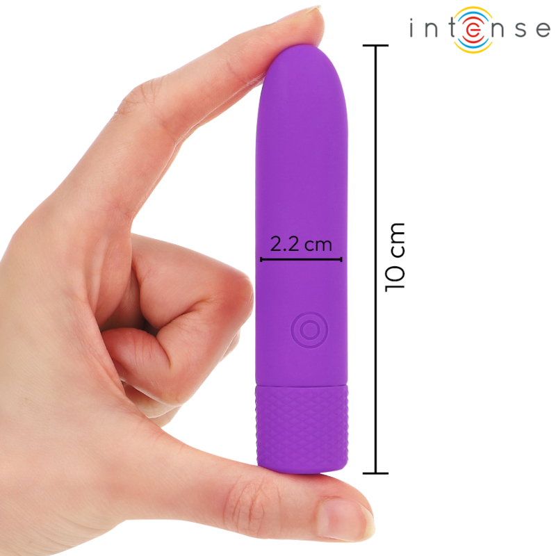 INTENSE - SYMONE USB GENOPLADELIG VIBRERINGSKUGLE 8 VIBRATIONER LILLA 10 X 2,2 CM