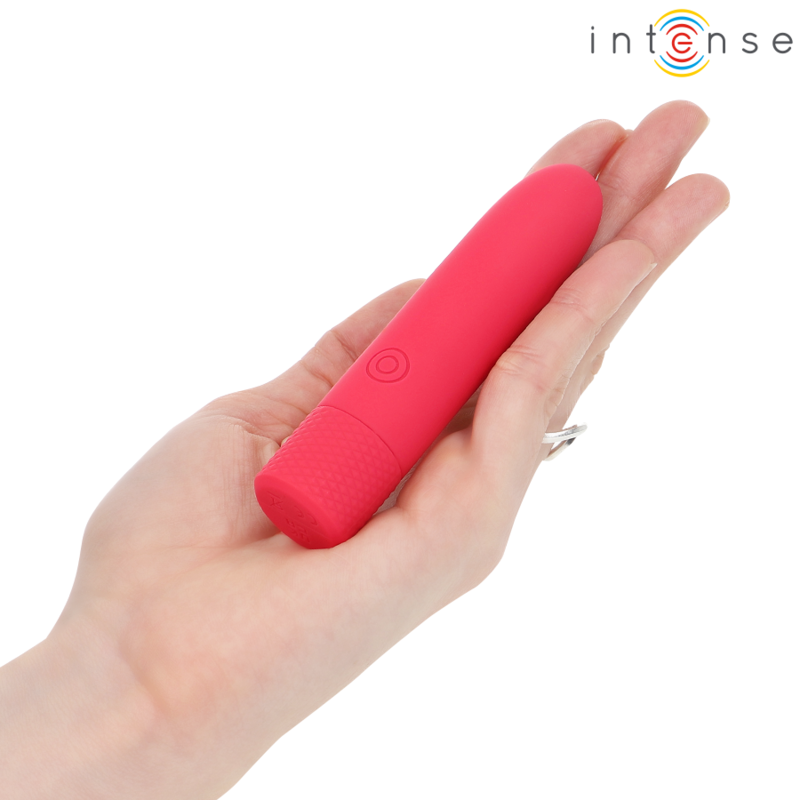 INTENSE - SYMONE USB GENOPLADELIG VIBRERINGSKUGLE 8 VIBRATIONER RØD 10 X 2,2 CM