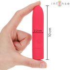 INTENSE - SYMONE USB GENOPLADELIG VIBRERINGSKUGLE 8 VIBRATIONER RØD 10 X 2,2 CM
