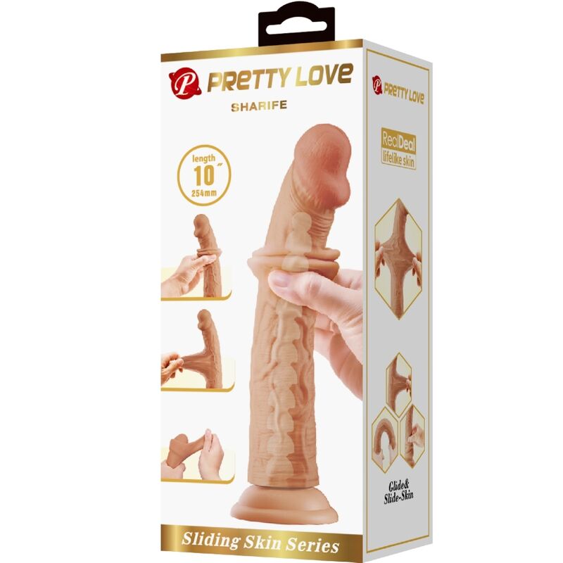 PRETTY LOVE - SHARIFE REALISTISK DILDO 25 CM FLESH