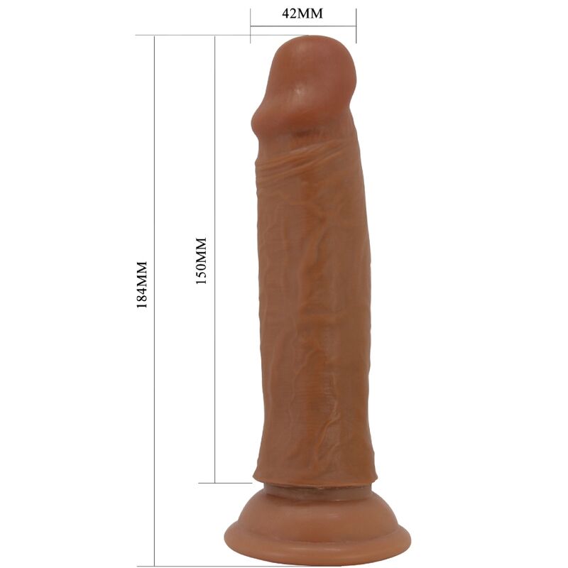 PRETTY LOVE - QUENTIN REALISTISK DILDO 18 CM BRUN