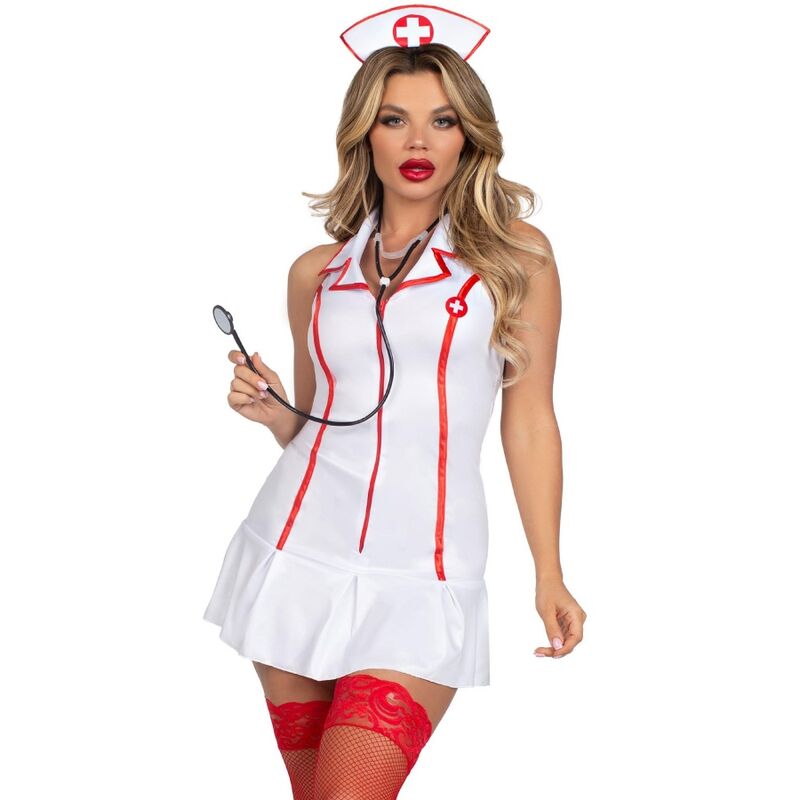 LEG AVENUE - OVERSYGEPLEJERSKE KOSTUME HVID S/M