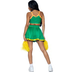LEG AVENUE - KOSTUME CHEERLEADER GRØN S/M