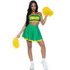 LEG AVENUE - KOSTUME CHEERLEADER GRØN S/M