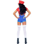 LEG AVENUE - SEXY KOSTUME MARIO BROS RØD/BLÅ S