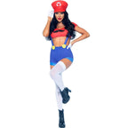 LEG AVENUE - SEXY KOSTUME MARIO BROS RØD/BLÅ M