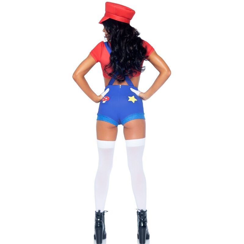 LEG AVENUE - SEXY KOSTUME MARIO BROS RØD/BLÅ M