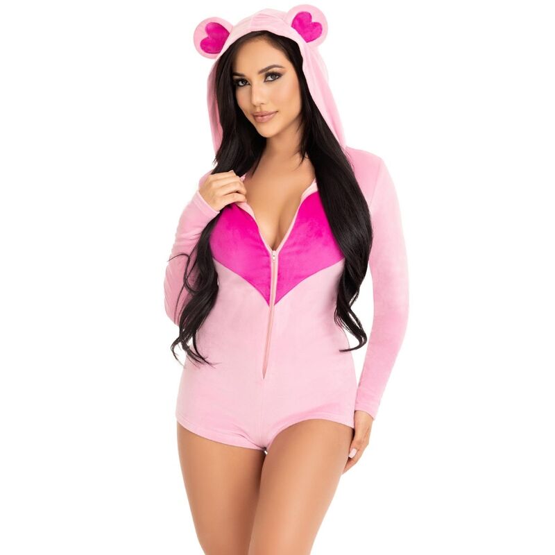 LEG AVENUE - BAMSE-FLØJLSBODY PINK M