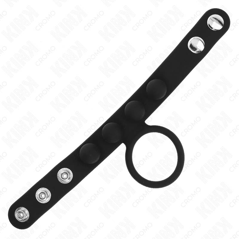 KINK - LÆDERPENISRING 3,5 CM MED TRYKLUKNING 23 X 2 CM