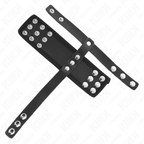KINK - LÆDER PENIS BUR RING MED JUSTERBAR BELAGET BALL DIVIDER STRAP