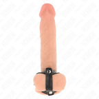 KINK - JUSTERBAR LÆDERPENISRING OG BALL DIVIDER STROP