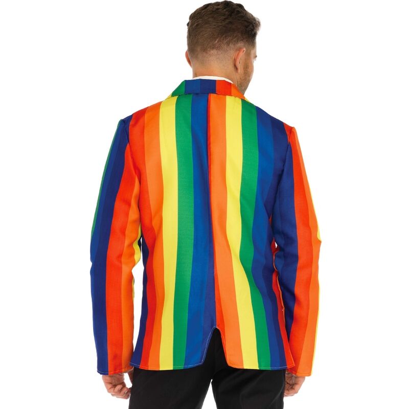LEG AVENUE - BLAZER + SLIPESTRØJE MED REGNBUE