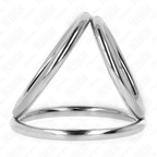 KINK - TRIPLE CHROME METAL PENIS RING 3,8 CM TIL 5 CM MODEL 2