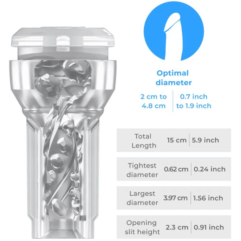 KIIROO - FEEL POCKET STROKER CRYSTAL AF KIIROO TRANSPARENT