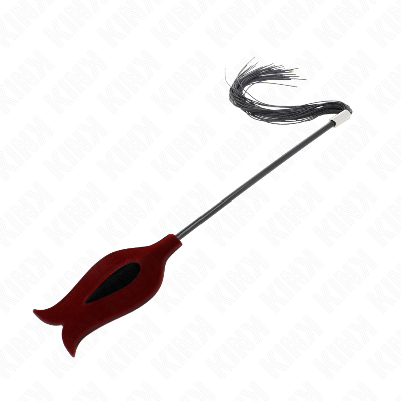 KINK - ROSEFORMET SILIKONE PISK MED KVASTER 45 CM