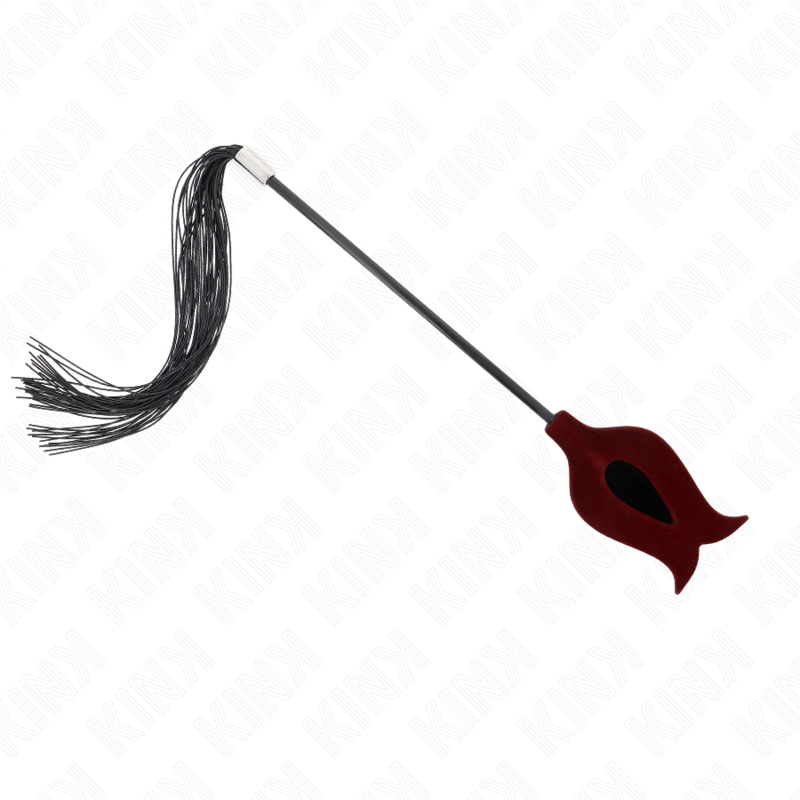 KINK - ROSEFORMET SILIKONE PISK MED KVASTER 45 CM