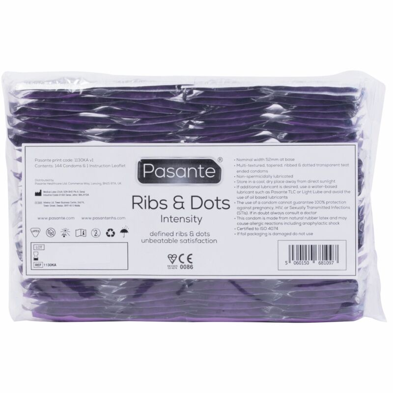 PASANTE - RIBS & DOTS INTENSITETSKONDOMER 144 STK.