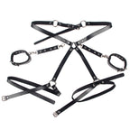 SUBBLIME - 953690 HÅNDJERN MED BONDAGEBÆLTE SORT ÉN STØRRELSE