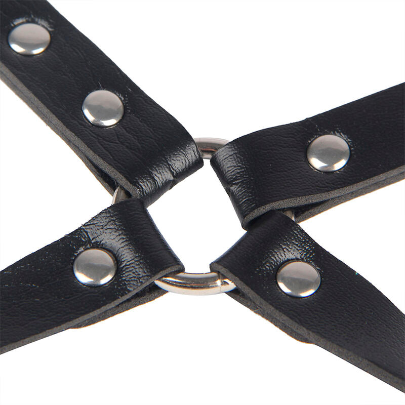 SUBBLIME - 953690 HÅNDJERN MED BONDAGEBÆLTE SORT ÉN STØRRELSE