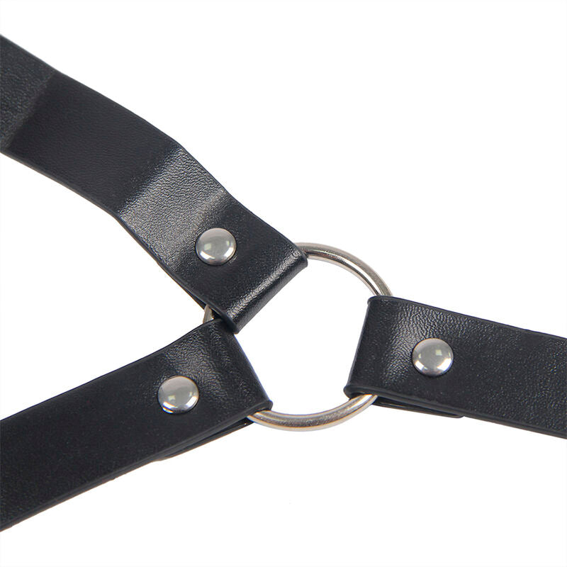 SUBBLIME - 953720 BONDAGE LÆDERREM BRYSTKLEMMER SORT ÉN STØRRELSE