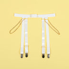 SUBBLIME - 954284 BODY WITH CHAINS + GARTER BELT WHITE S/M